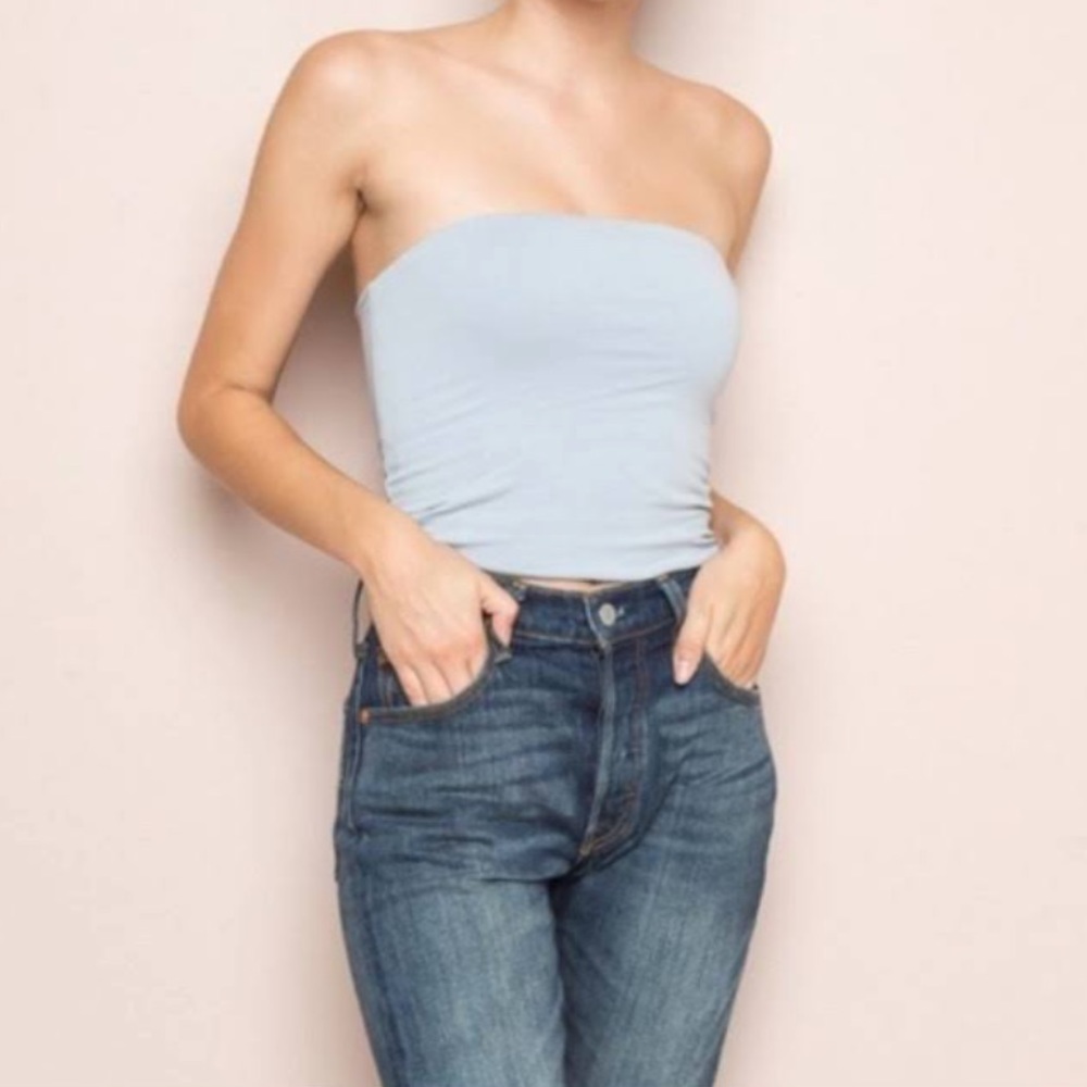 BLUE BRANDY MELVILLE TUBE TOP